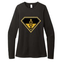 Super Straight Pride Superhero Womens CVC Long Sleeve Shirt