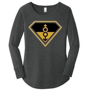 Super Straight Pride Superhero Women's Perfect Tri Tunic Long Sleeve Shirt