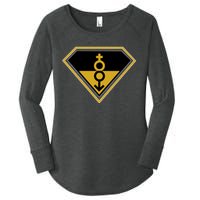 Super Straight Pride Superhero Women's Perfect Tri Tunic Long Sleeve Shirt