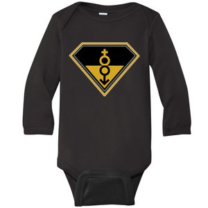 Super Straight Pride Superhero Baby Long Sleeve Bodysuit