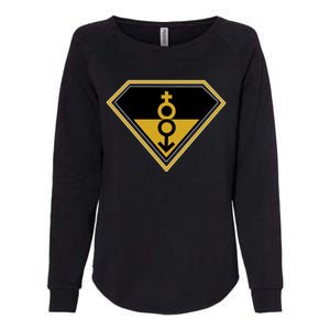 Super Straight Pride Superhero Womens California Wash Sweatshirt