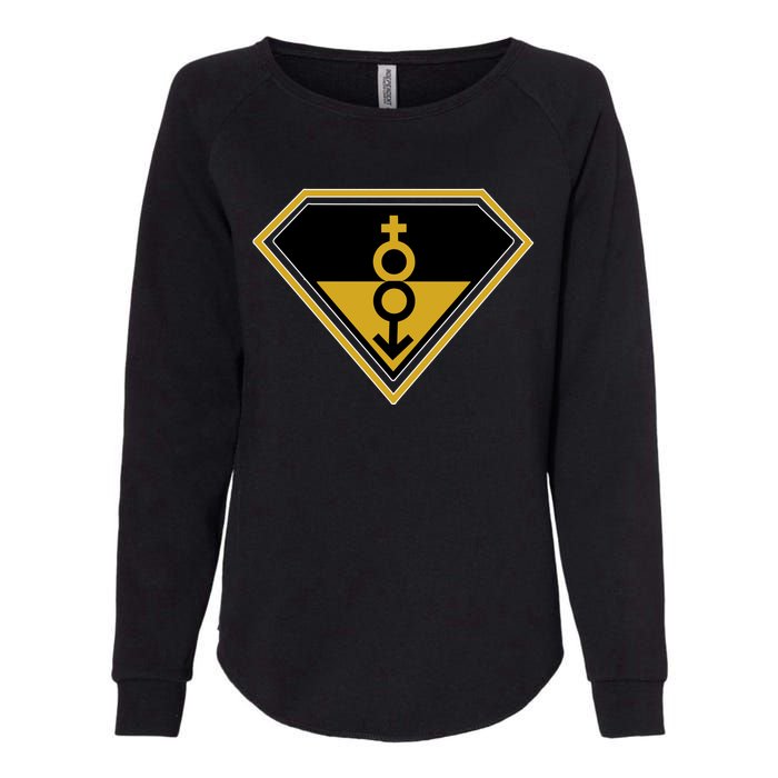 Super Straight Pride Superhero Womens California Wash Sweatshirt