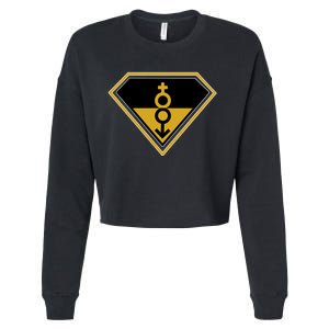 Super Straight Pride Superhero Cropped Pullover Crew