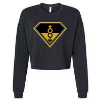 Super Straight Pride Superhero Cropped Pullover Crew