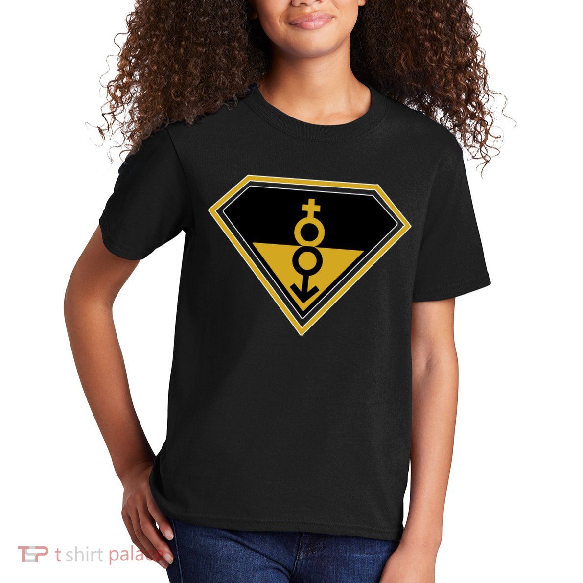 Super Straight Pride Superhero Kids T-Shirt
