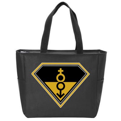 Super Straight Pride Superhero Zip Tote Bag