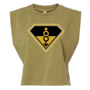 Super Straight Pride Superhero Garment-Dyed Women's Muscle Tee