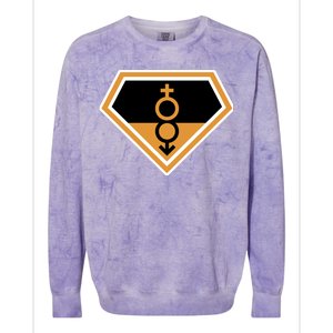 Super Straight Superhero Comic Logo Colorblast Crewneck Sweatshirt