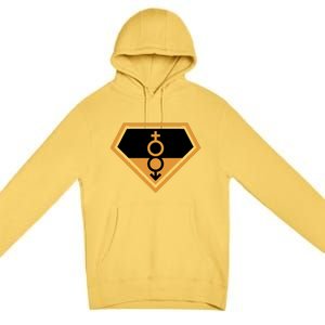 Super Straight Superhero Comic Logo Premium Pullover Hoodie