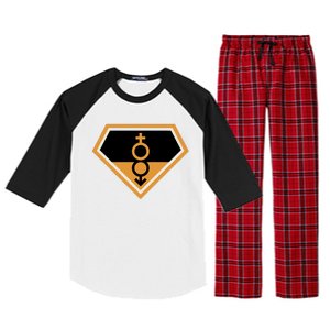 Super Straight Superhero Comic Logo Raglan Sleeve Pajama Set