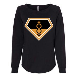 Super Straight Superhero Comic Logo Womens California Wash Sweatshirt