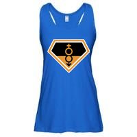 Super Straight Superhero Comic Logo Ladies Essential Flowy Tank