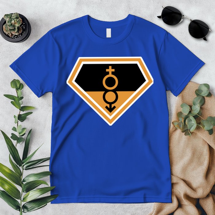 Super Straight Superhero Comic Logo Premium T-Shirt