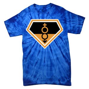 Super Straight Superhero Comic Logo Tie-Dye T-Shirt