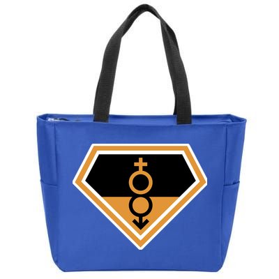 Super Straight Superhero Comic Logo Zip Tote Bag