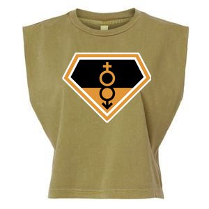 Super Straight Superhero Comic Logo Garment-Dyed Women's Muscle Tee