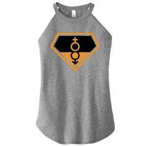 Super Straight Superhero Comic Logo Women's Perfect Tri Rocker Tank