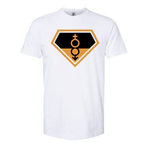 Super Straight Superhero Comic Logo Softstyle CVC T-Shirt