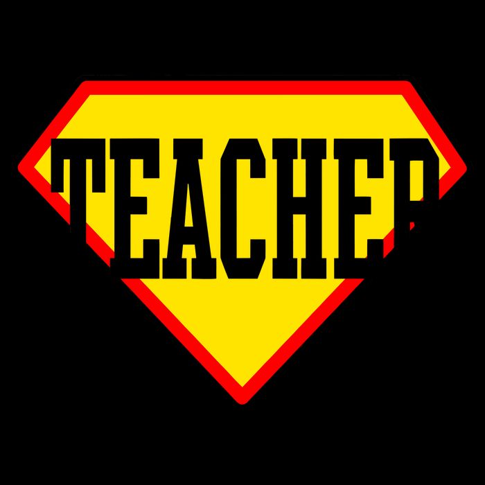 Super Teacher Hero Drawstring Bag