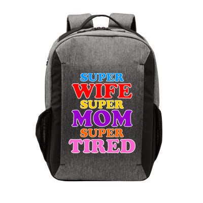 Super Wife Super Mom Super Tired Colorful Text Vector Backpack