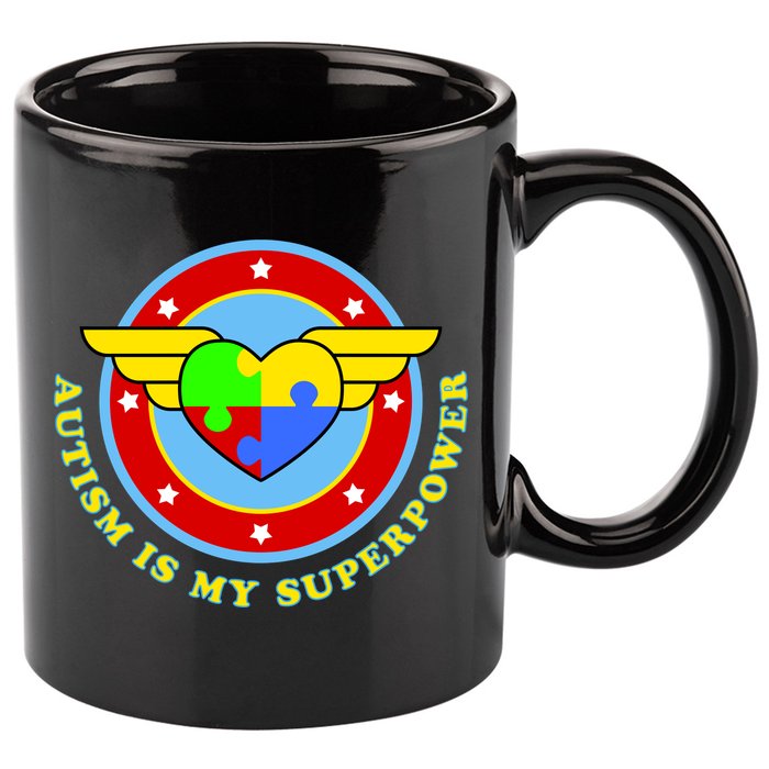 Super Woman Autism Is My Superpower 11oz C Handle Ceramic Mug