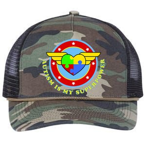 Super Woman Autism Is My Superpower Retro Rope Trucker Hat Cap