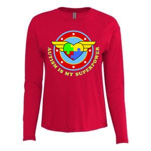 Super Woman Autism Is My Superpower Womens Cotton Relaxed Long Sleeve T-Shirt