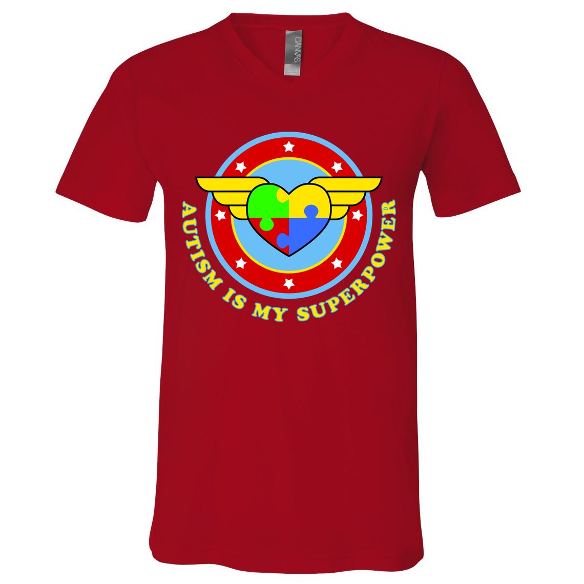 Super Woman Autism Is My Superpower V-Neck T-Shirt
