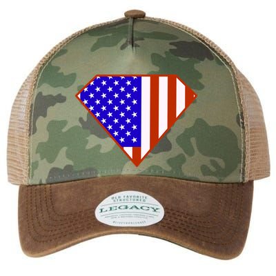 Superhero American Hero Flag Legacy Tie Dye Trucker Hat