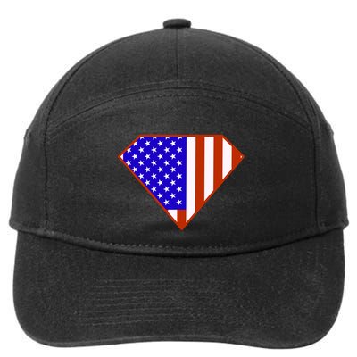 Superhero American Hero Flag 7-Panel Snapback Hat