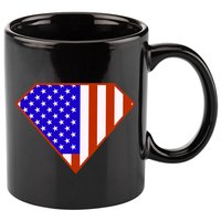 Superhero American Hero Flag 11oz C Handle Ceramic Mug