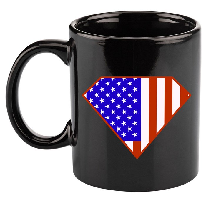 Superhero American Hero Flag 11oz C Handle Ceramic Mug