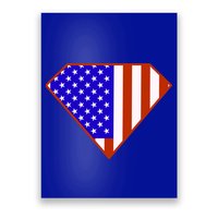 Superhero American Hero Flag Poster