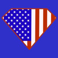 Superhero American Hero Flag Poster