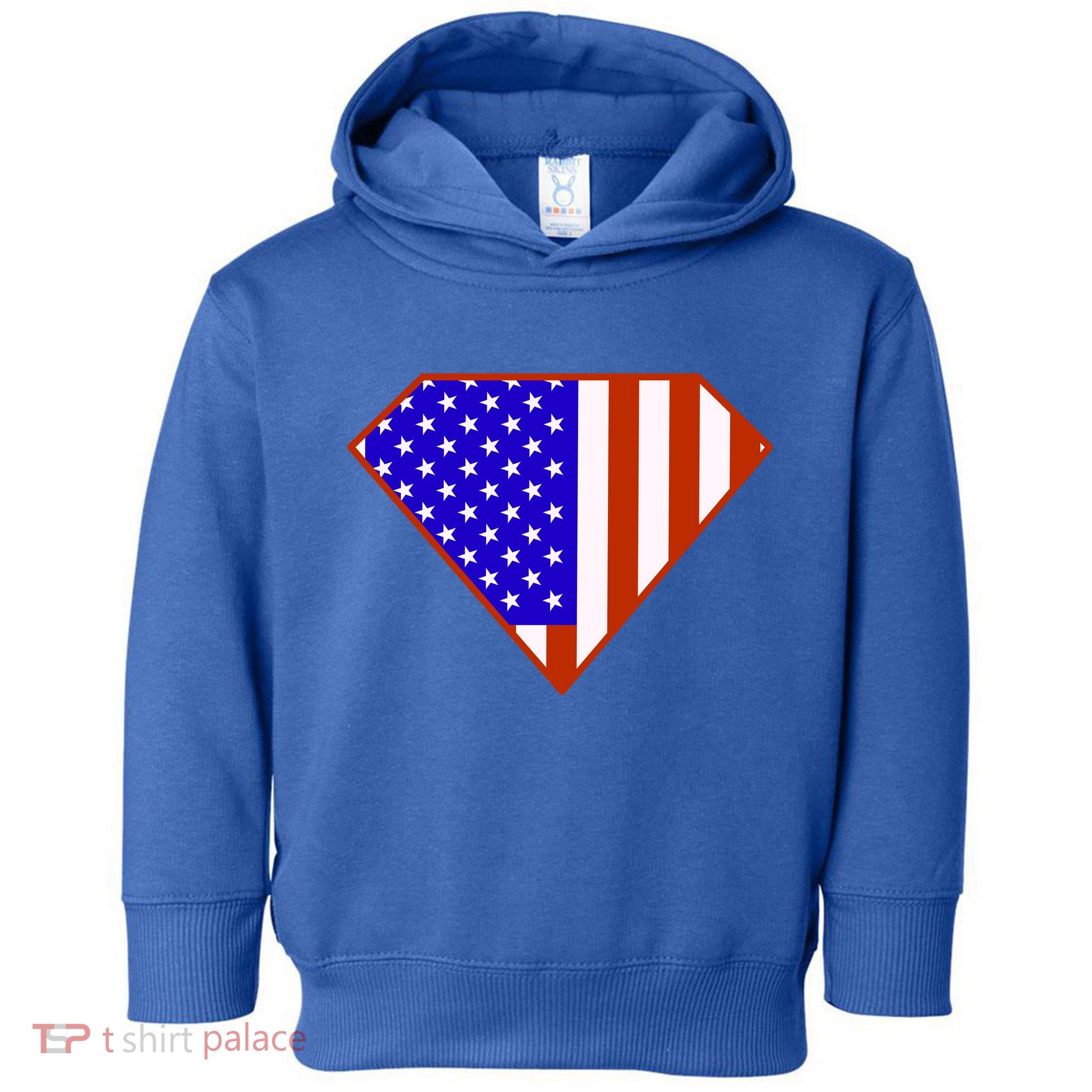 Superhero American Hero Flag Toddler Hoodie