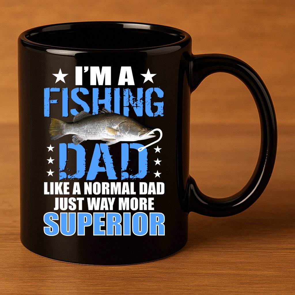 Superior Fishing Dad 11oz C Handle Ceramic Mug