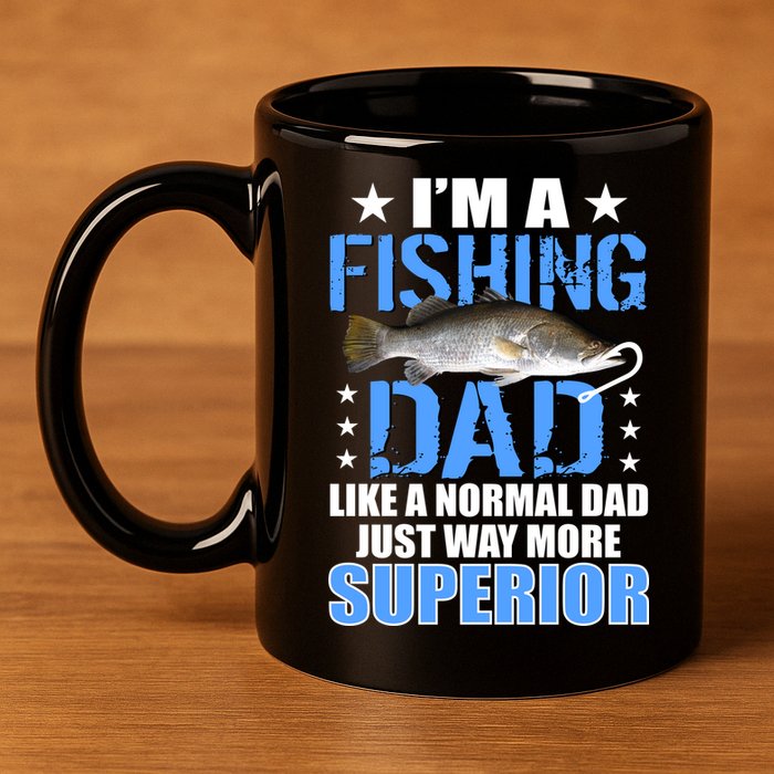 Superior Fishing Dad 11oz C Handle Ceramic Mug