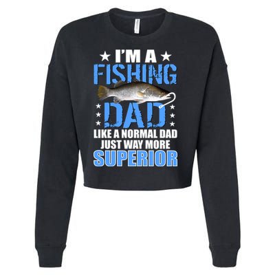 Superior Fishing Dad Cropped Pullover Crew