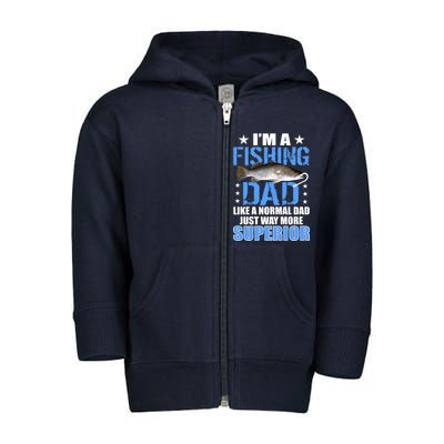 Superior Fishing Dad Toddler Zip Fleece Hoodie