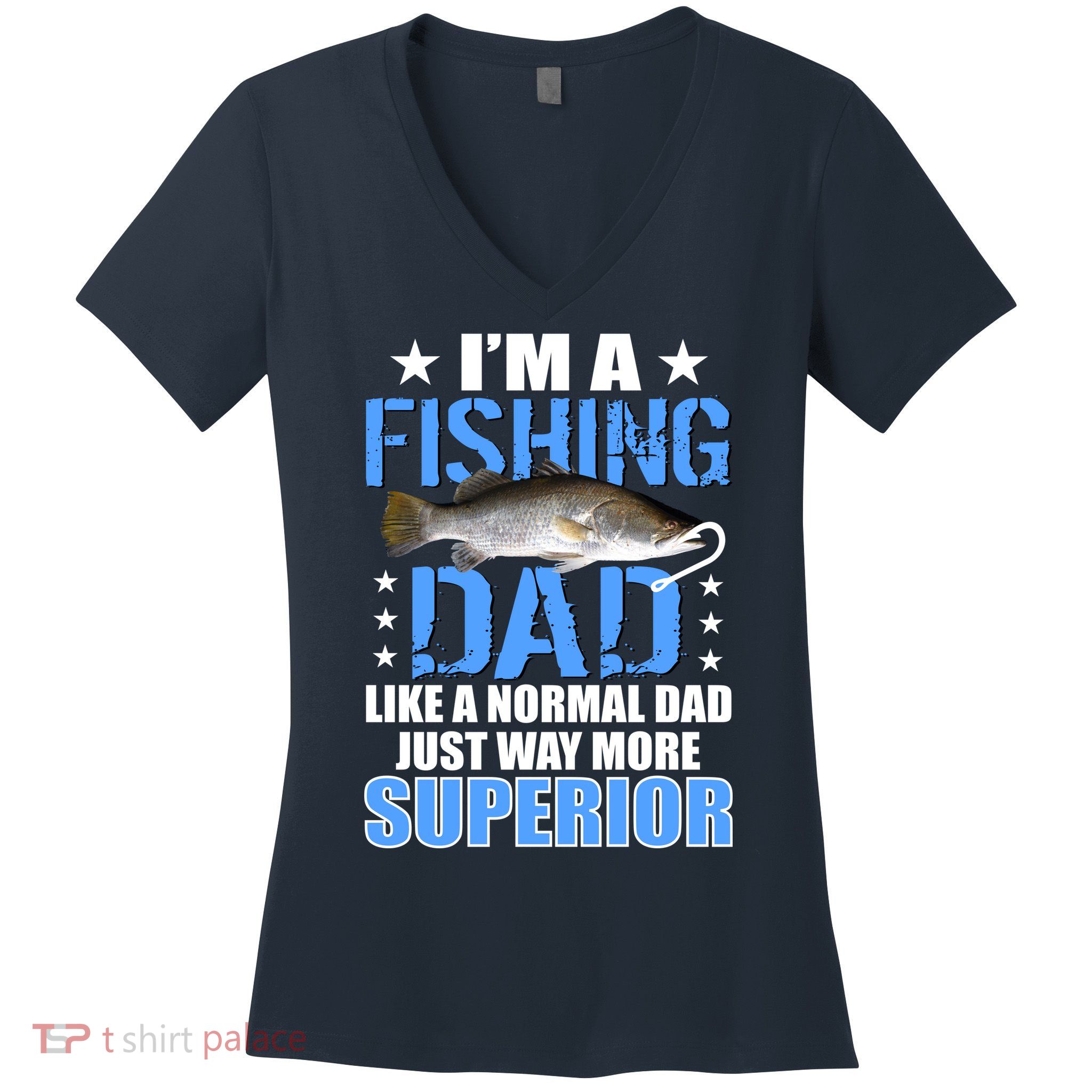 Superior Fishing Dad Women's V-Neck T-Shirt