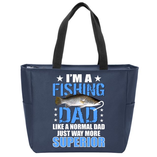Superior Fishing Dad Zip Tote Bag