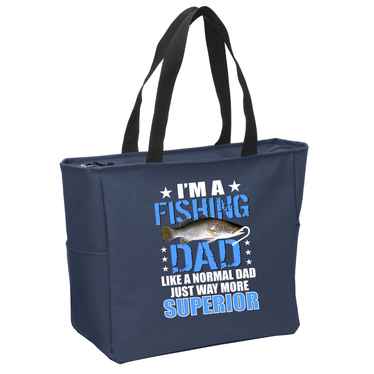 Superior Fishing Dad Zip Tote Bag