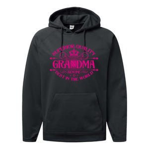 Superior Quality Grandma Best In The World Performance Fleece Hoodie