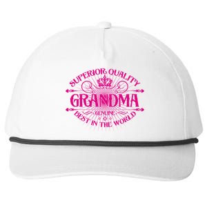 Superior Quality Grandma Best In The World Snapback Five-Panel Rope Hat