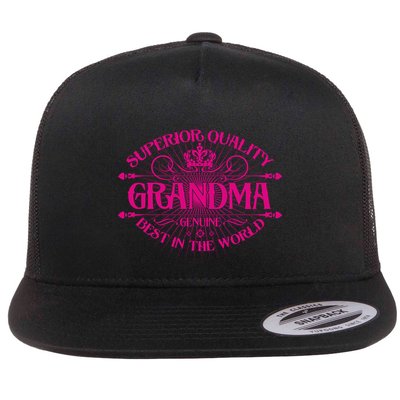 Superior Quality Grandma Best In The World Flat Bill Trucker Hat