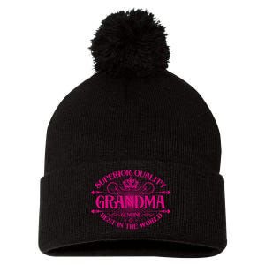 Superior Quality Grandma Best In The World Pom Pom 12in Knit Beanie