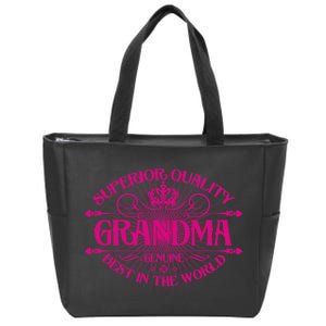 Superior Quality Grandma Best In The World Zip Tote Bag