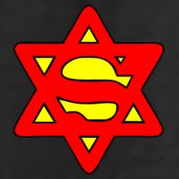 Superjew Super Jew Logo 7 Panel Mesh Trucker Snapback Hat
