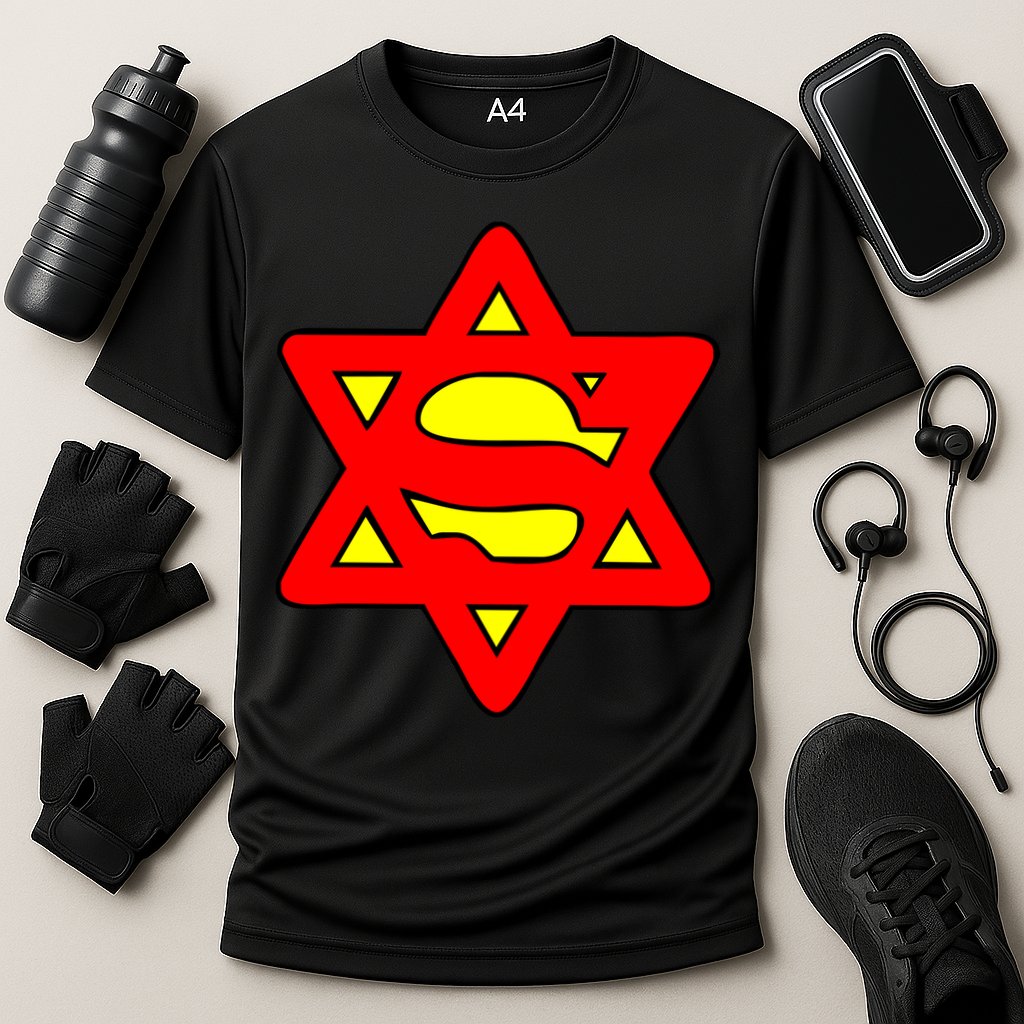 Superjew Super Jew Logo Cooling Performance Crew T-Shirt