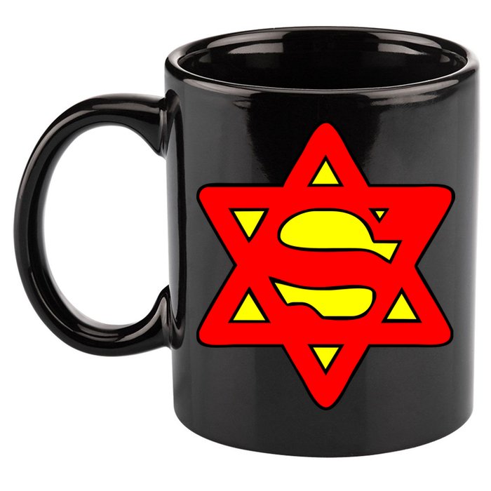 Superjew Super Jew Logo 11oz C Handle Ceramic Mug